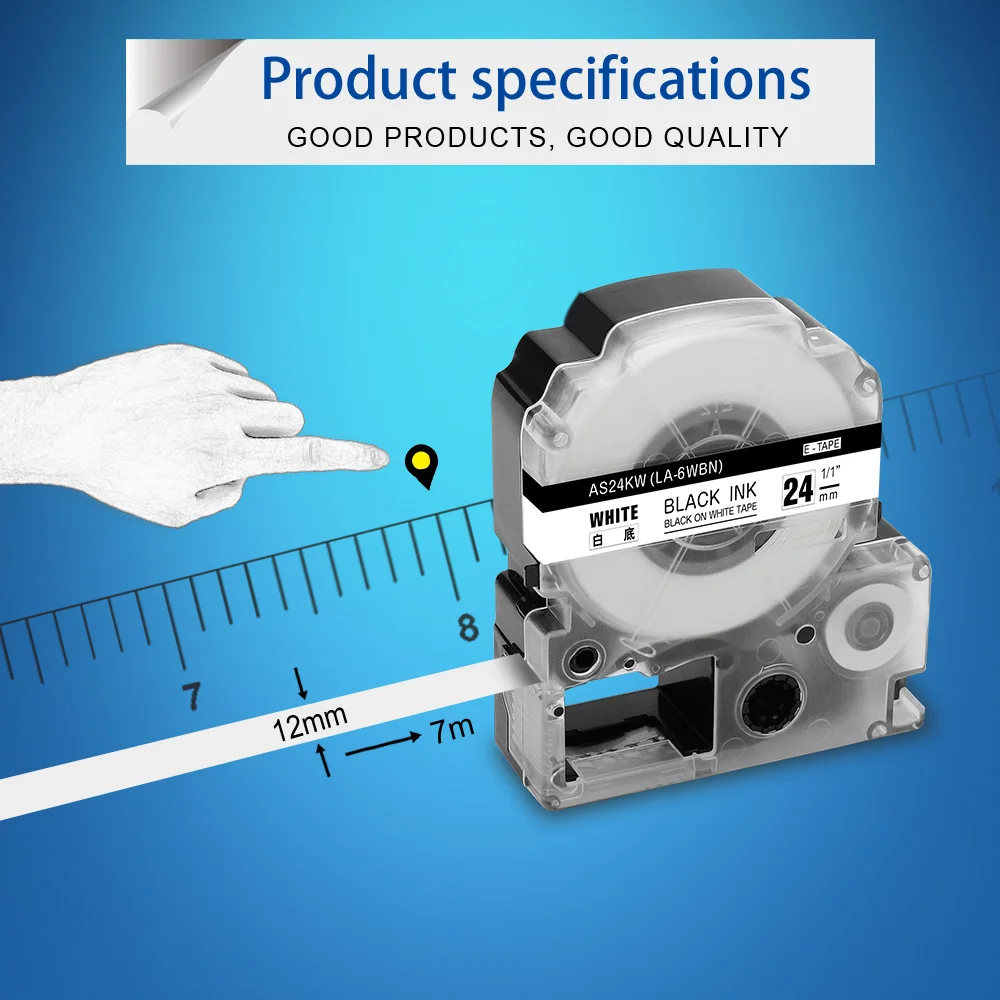 5-Pack Compatible SW12PH SW12YH SW12GH SW12BH SW12VH Label Tape Cartridges Work with LabelWorks LW-300 LW-400 LW-700 Label Maker