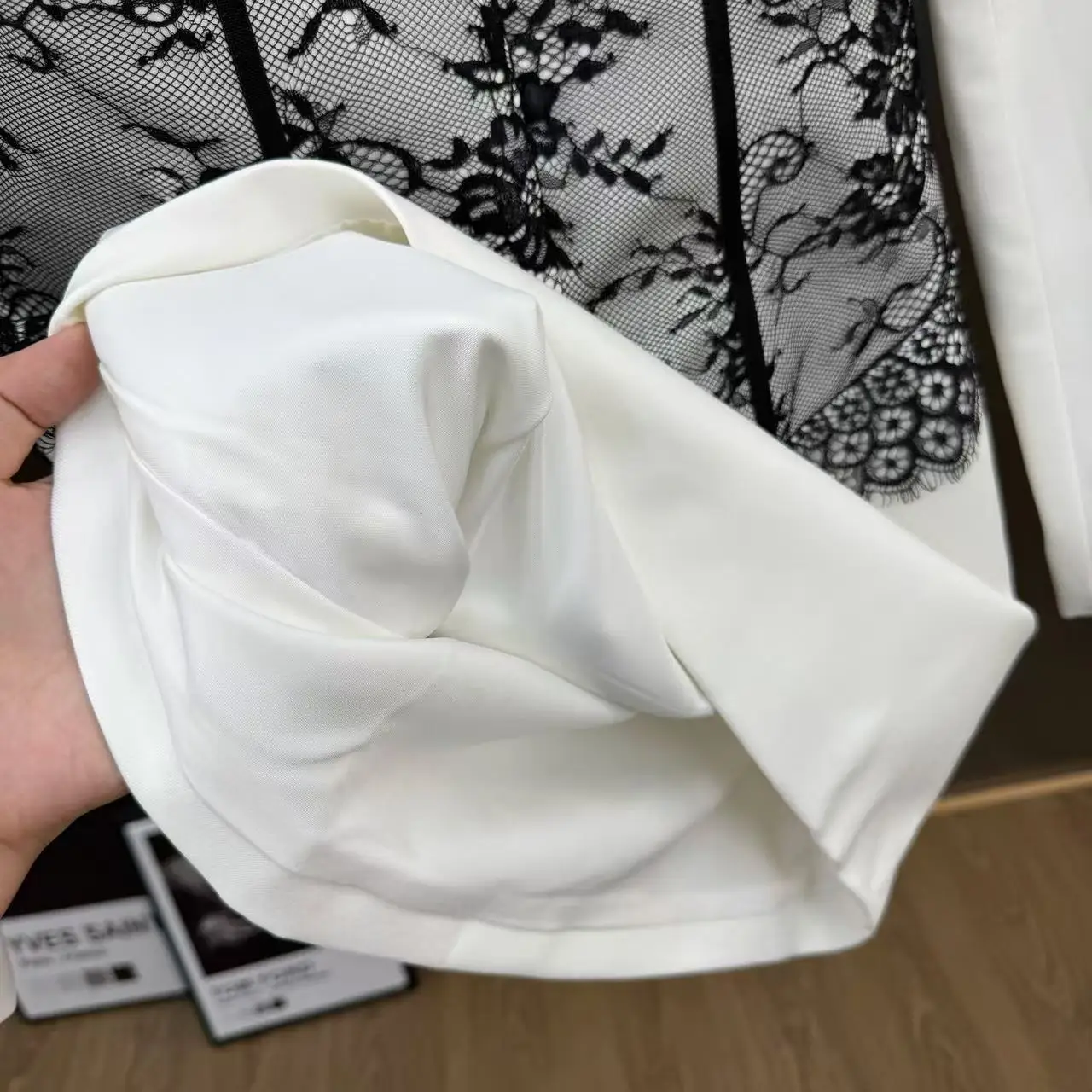 Luxus Geburtstag Frauen Promi Sexy Langarm V-ausschnitt Spitze Schwarz Weiß Mantel Mode 2025, Elegante Abend Club Party Blazer