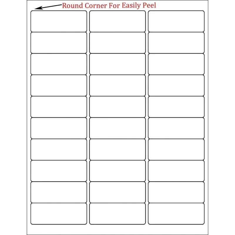 30-up Labels 1000 Sheets 2.625 x 1 FBA Address Labels White Mailing Labels Laser and Inkjet Printers, 30000 Stickers