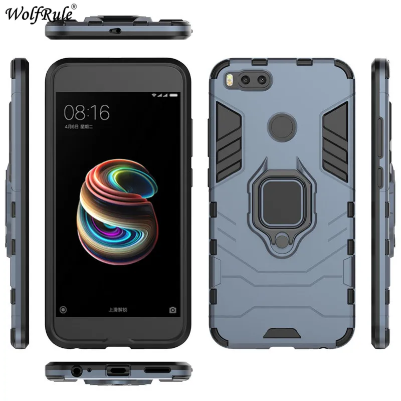 Cover For Xiaomi Mi A1 Case Ring Holder Armor Bumper Funda For Xiaomi Mi 5X Phone Case For Xiaomi Mi A1 Cover MiA1 Mi5X 5.5\'\'