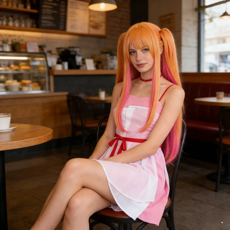 

Unisex Cos Hoshino Rubii Cosplay Halloween Uniform Custom Pink Dresses Game Anime Themes Role-play Costume and Wig