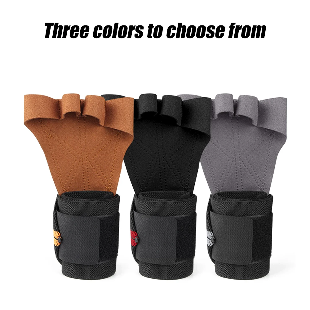 Anti-Skid Gym Gloves Grips, Weight Power Belt, Lifting Pads, Deadlift, Workout, Crossfit Fitness Gloves, Palm Protection, 1Pair