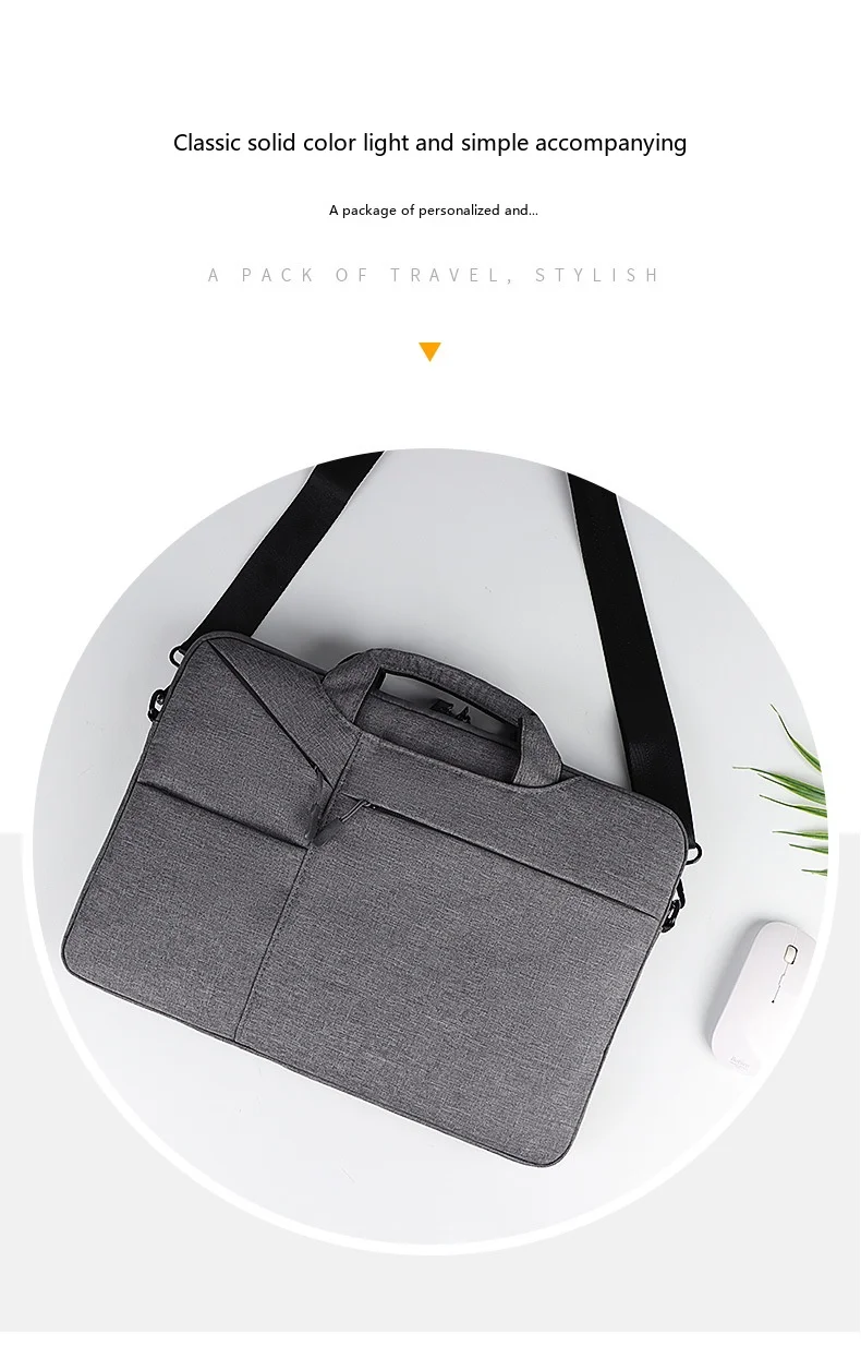 Oxford Laptop-Umhängetasche 14 15 Zoll Wasserdichte Aktentasche für MacBook Tragbare Schulter-Handtasche – Detail 2