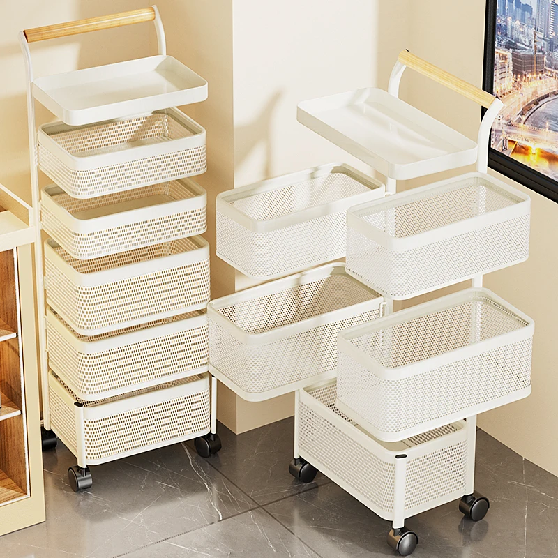 Kitchen Things Trolley Removable Storage Organizer Cart Folding Roulette Home Trolleys Organizers Drawers Carrelli Furniture