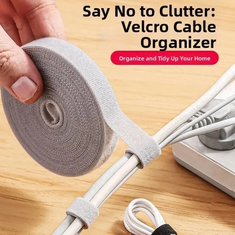 

.5CMX3M Cable Organizer for Computer Bundles Electrical Wire Fixing Tool Desktop Tidying Solution Velcro Cable Ties
