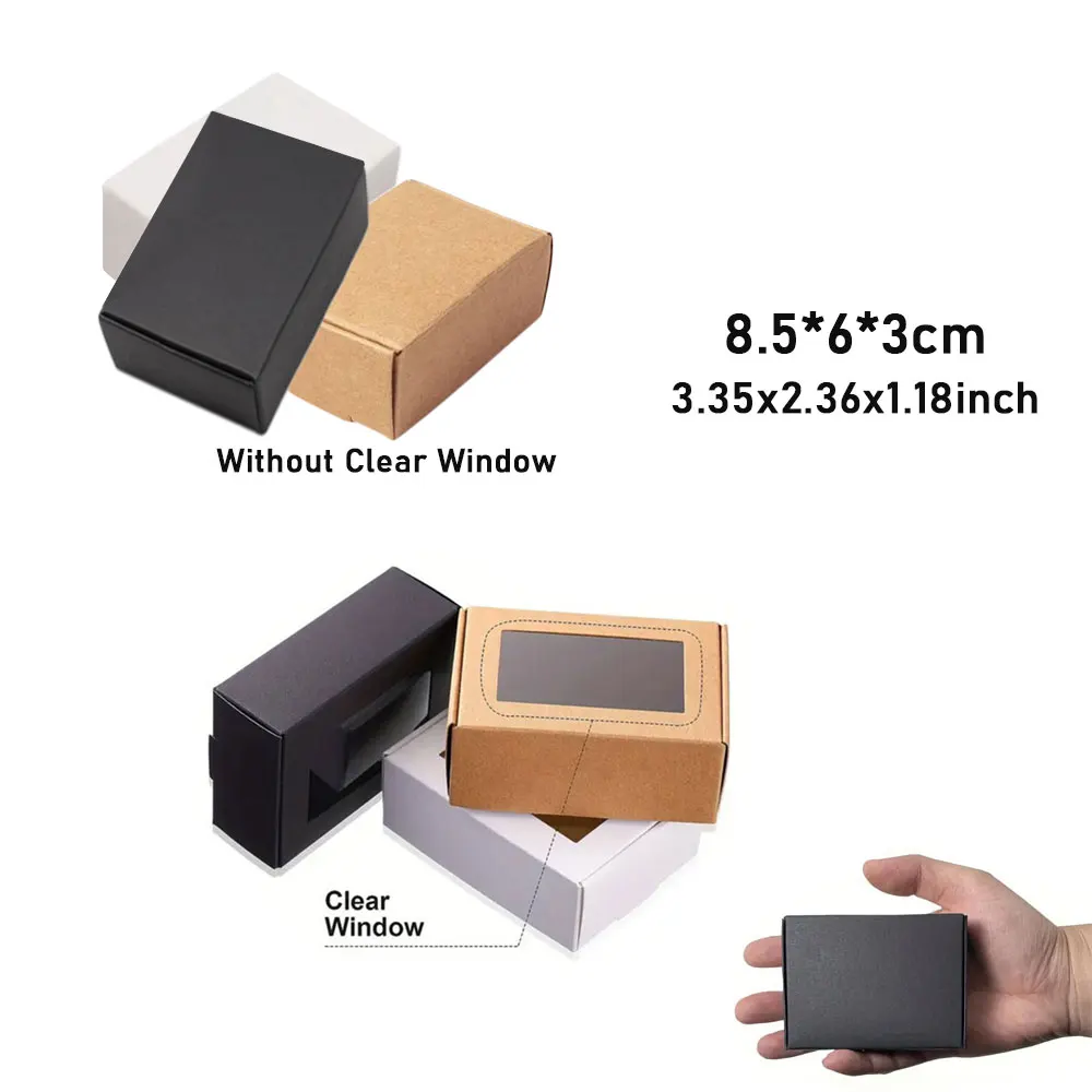 10/20/30/50 قطعة كرافت ورقة كاندي صندوق الشوكولاته الصابون هدية صناديق التعبئة والتغليف لحفل زفاف عيد الميلاد استحمام الطفل #5