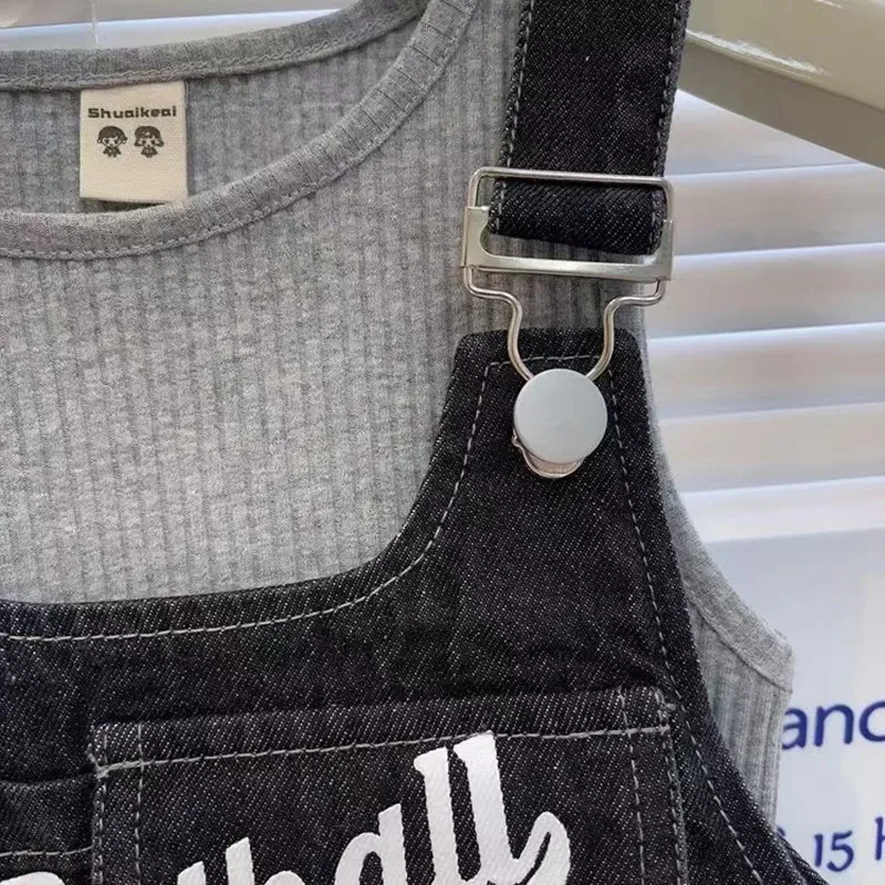 Moda verão roupas 2 4 6 7 t meninas roupas terno crianças camisa de manga curta jeans saia 3 pçs conjuntos bebê