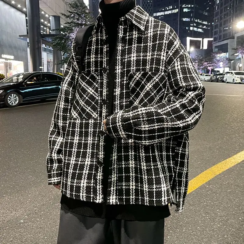 

Свободные мужские длинные свеки 2024, универсальная повседневная верхняя одежда с буквенным принтом, полиэстер, весна-осень-зима, модный тренд