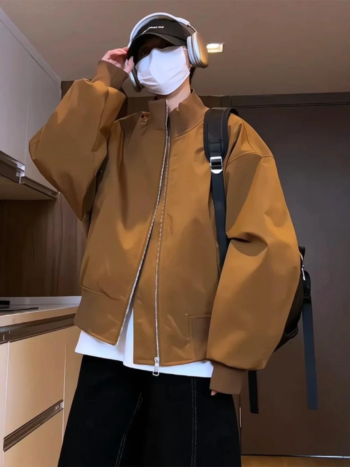 

Куртка-бомбер мужская Brown American MA Pilot Jaet, весна-осень, с воротником-стойкой, рабочая, верхняя одежда