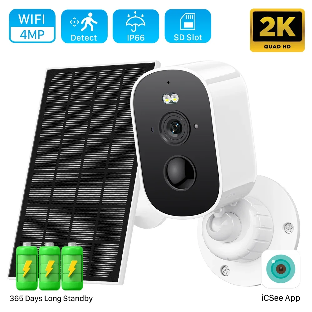 ANSVICAM Outdoor Wireless Solar Wifi Camera 1080P Full HD PIR Infrared Body Sensing Low Power Security Surveillance CCTV Camera