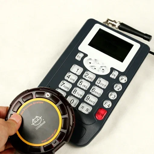 Wireless Service Paging System, Programmable Digital Number Coaster Pagers for Restaurant Guest Calling