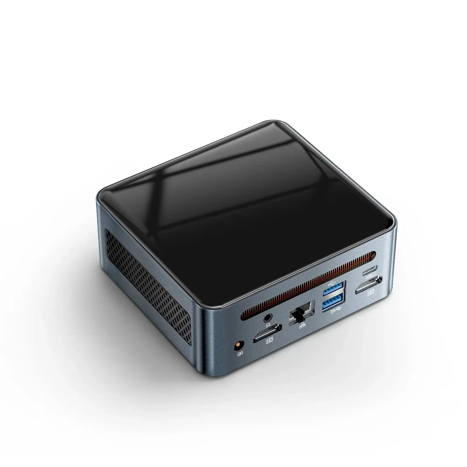 كمبيوتر مكتبي صغير AMD مزود بـ 16+512 جيجابايت SSD أمامي USB جسم معدني كمبيوتر صغير يعمل بنظام التشغيل Windows 10/11 DDR4 ألعاب كمبيوتر صغير