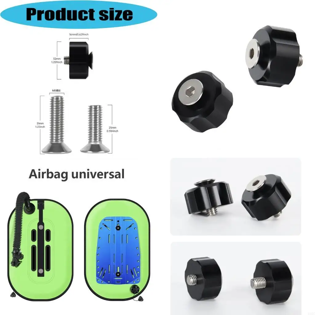  Stainless Steel Screws And Nut For Scubas Diving Backplates Features Corrosions Resistance And Easy Installation