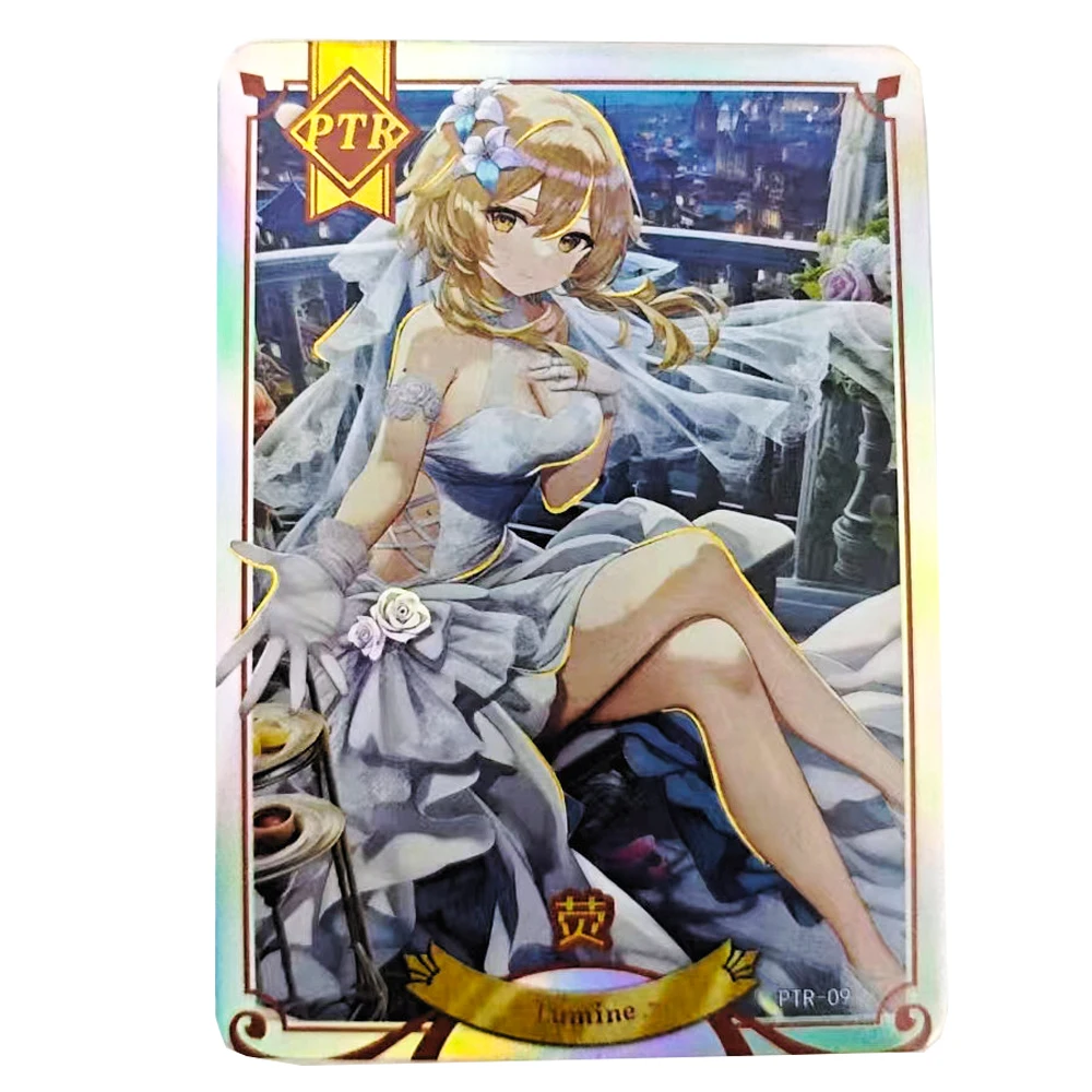 Goddess Story PTR Keqing Funina Kafka Mejiro McQueen Venti Colorful glitter refraction signature collection card Holiday gifts