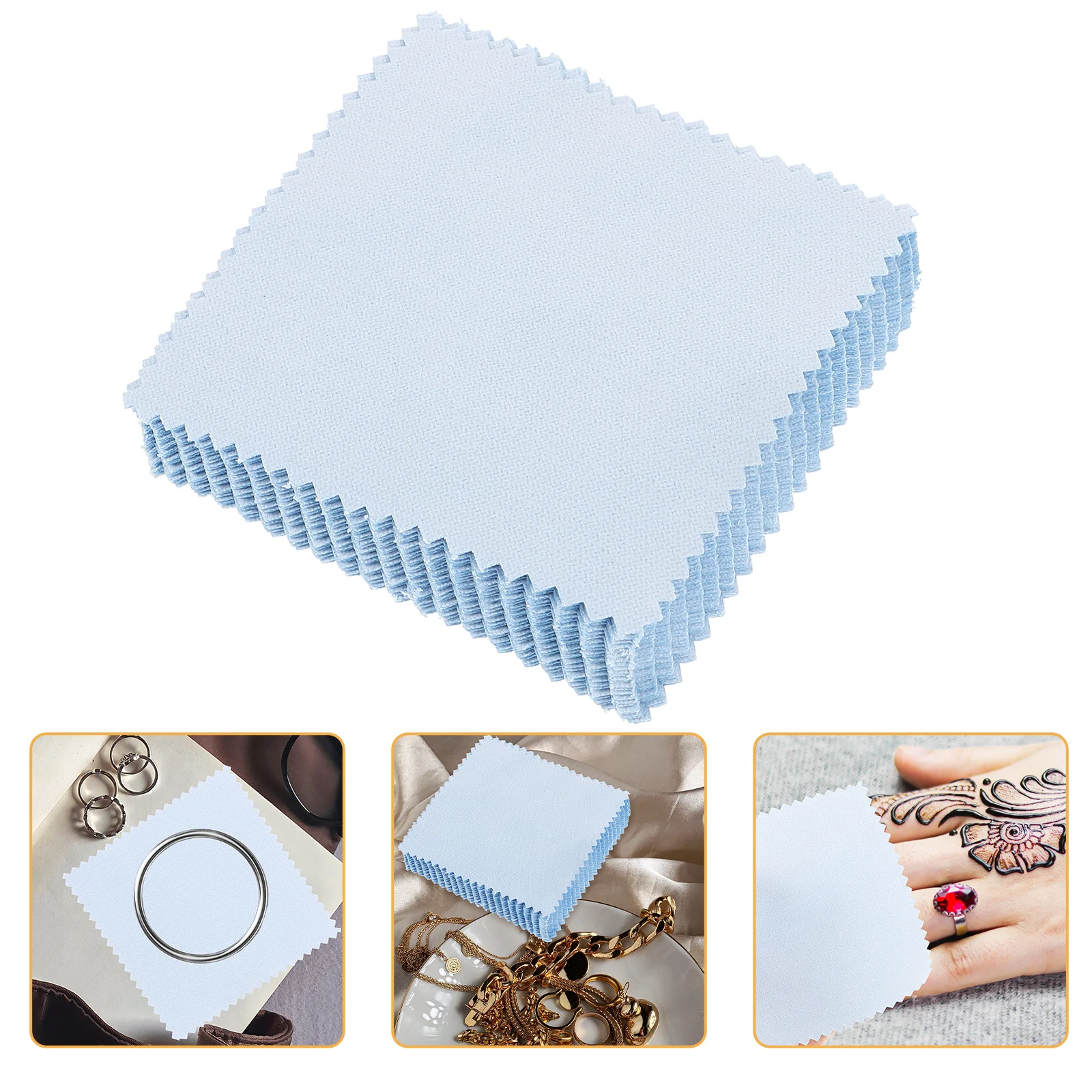 30 قطعة قماش تلميع الفضة المركب على الوجهين خالية من الخدش مسح لخواتم المعلقات وأدوات ديكور المنزل الفضي #4