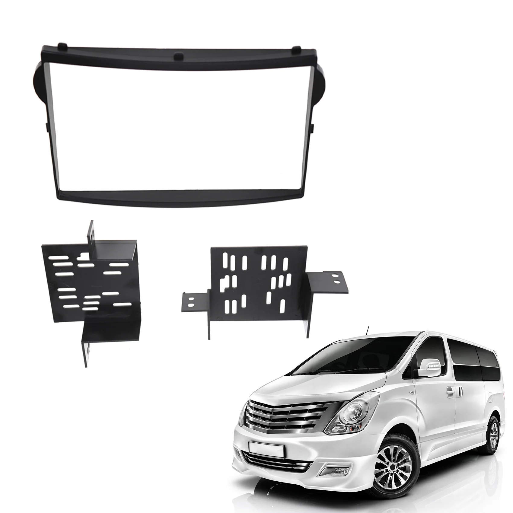 

Durable-2Din Car Radio Fascia For Hyundai Starex/H1 DVD Stereo Frame Plate Adapter Mounting Dash Installation Bezel Trim Kit
