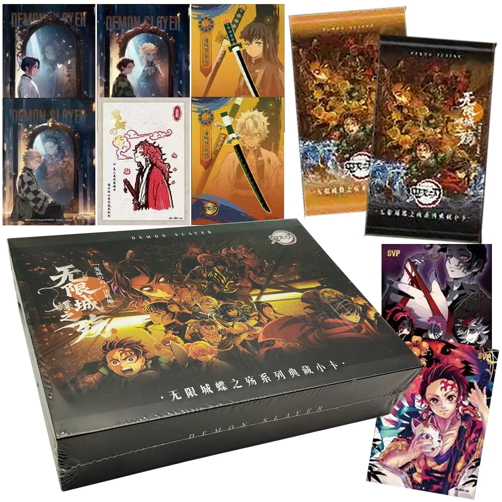 

Demon Slayer Rare Magical Anime Character Cards Children's Collection Cute Q-Edition Series Cards Christmas Family Gifts Toys