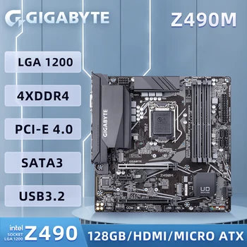 기가바이트 Z490M 마더보드, 24.4x24.4cm, 인텔 10 번째 프로세서 지원, LGA1200 DDR4 DDRM 최대 128g HDMI 1.4 M.2 중고 마더보드