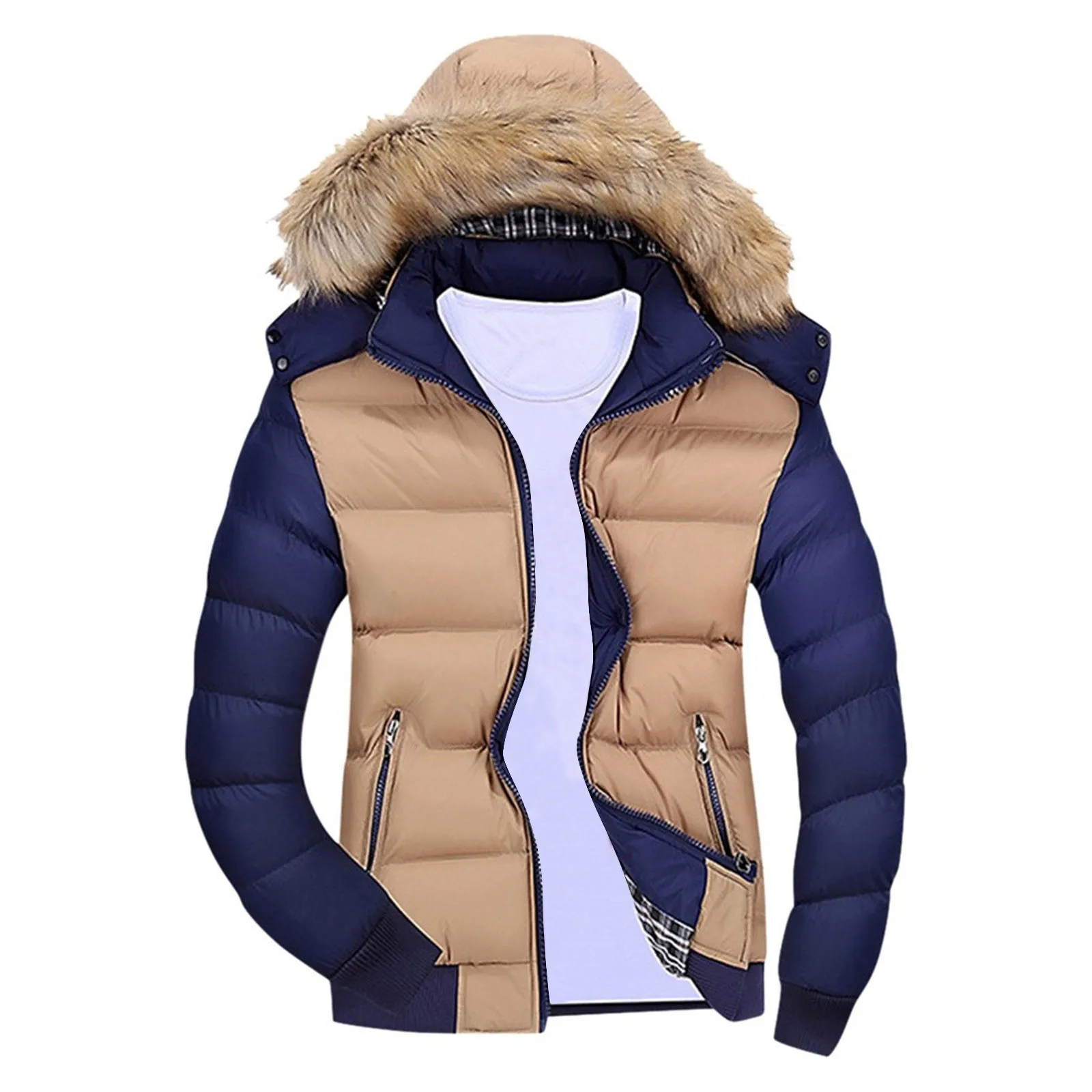 Parka con capucha de invierno para hombre, abrigo de talla grande, ropa de nieve a prueba de viento, ropa de calle informal Vintage, chaqueta de plumón cálida, prendas de vestir masculinas, nuevo