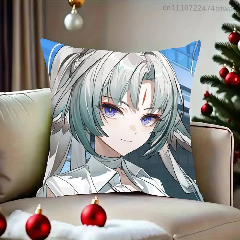 Arknights Endfield Archane Li Zhiyan Pillow Case For Sofa Bedroom Living Room Plush Cushion Cover Decorations and Protector