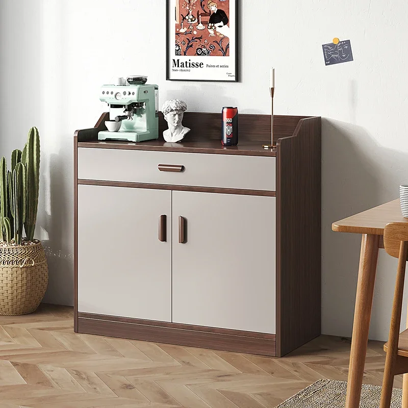 

Modern and minimalist household storage by the dining side,kitchen shelves, cabinets,tea cabinets by the wall in the living room