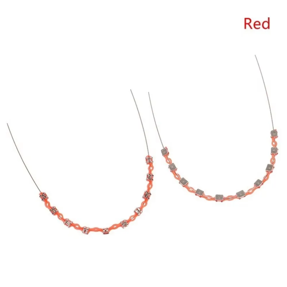 1Pair Braces with Braces Box Colorful Tooth Decoration with Metal Wires Metal Bracket Orthodontic Ligature Ties Send Storage Box