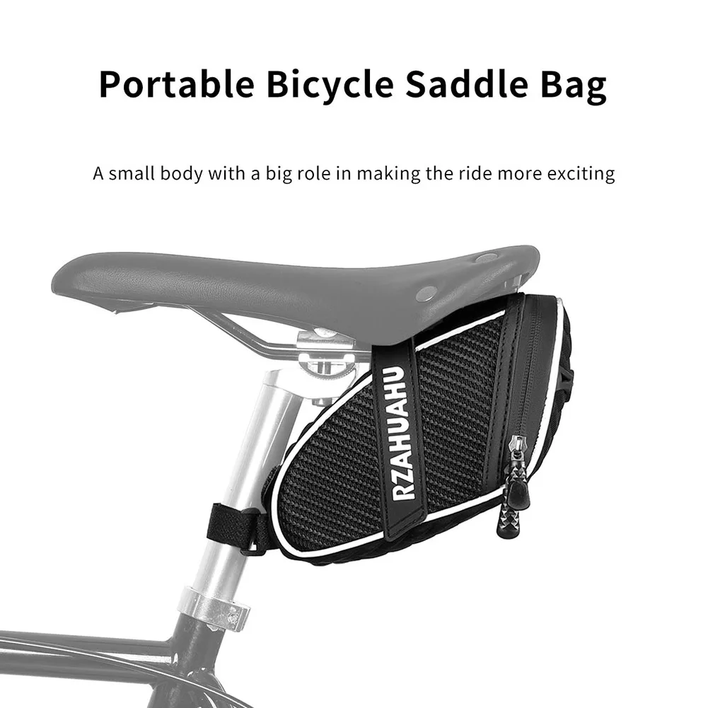 Wodoodporna torba rowerowa pod siodełko 1L, lekka torba rowerowa na sztycę z elementami odblaskowymi do jazdy na rowerze na świeżym powietrzu.