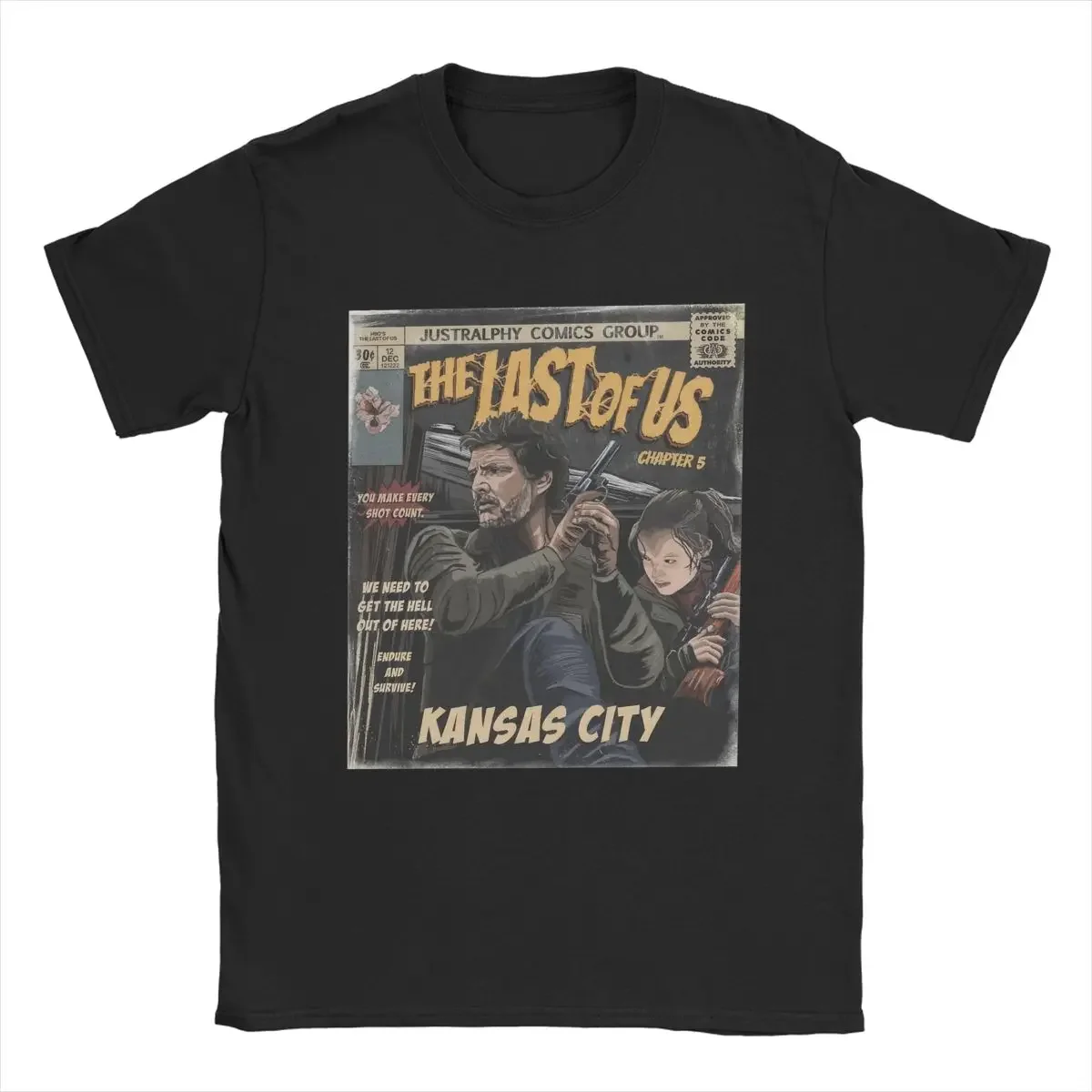 

Men's T-Shirt The Last Of Us Kansaass Cittyy Cool Pure Cotton Tee Shirt Short Sleeve T Shirt Crew Neck Clothing Printing