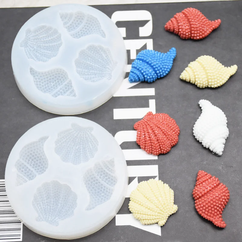 Diy Ocean-Series Cake Silicone Mold 3D Shell Conch Shape Chocolate Cake Decorating Craft Mold Baking Tool Kitchen Accessories