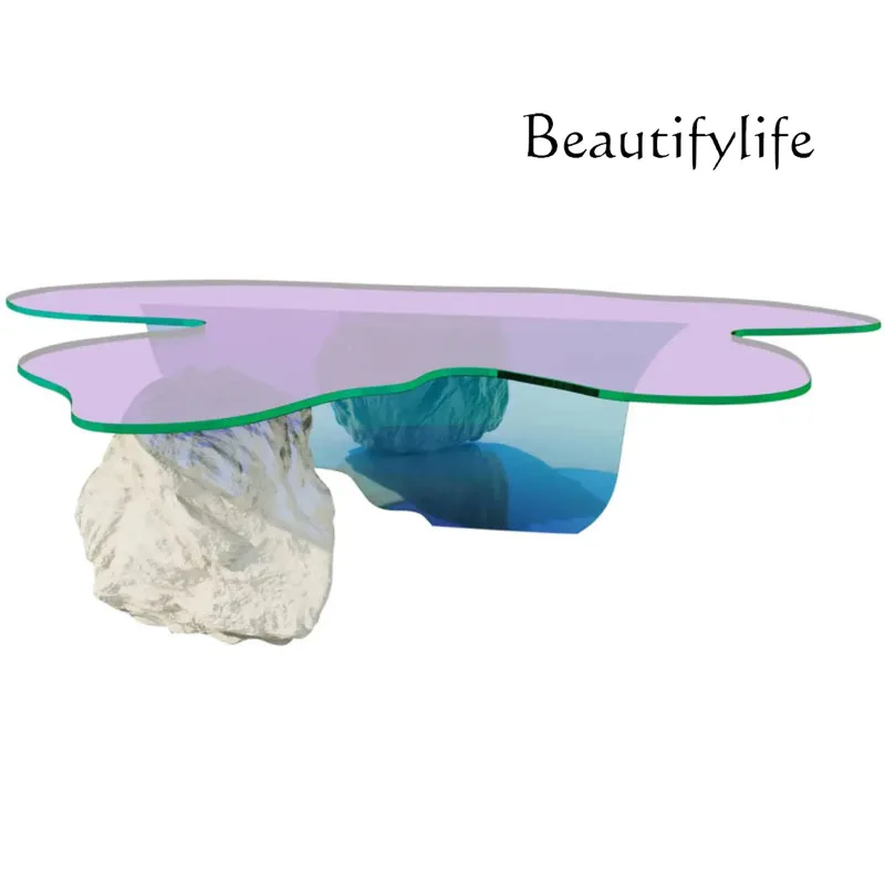 Acrylic Tea Table Creative Personality Advanced Light Luxury Design Stone Minimalist Modern Tea Table