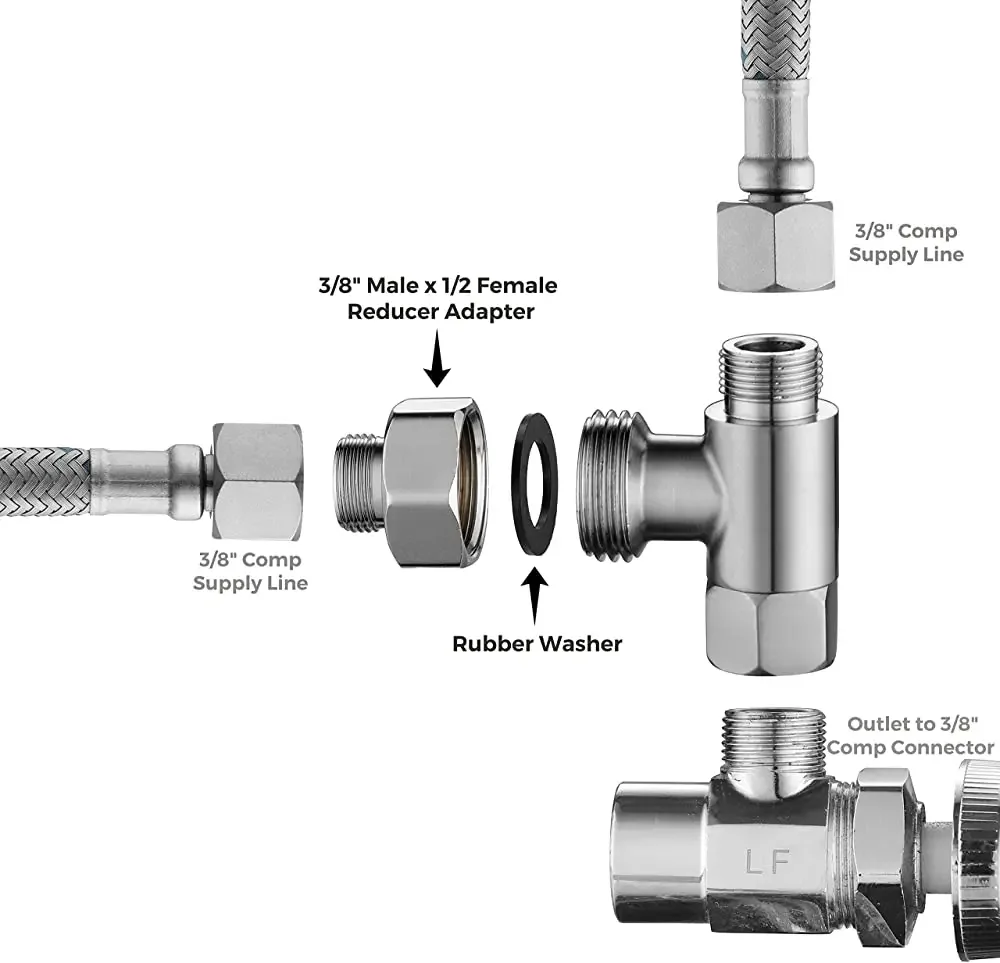 1/2 pipe Reducer Adapter Water Hose G 1/2 Female to G 3/8 Male Reducer Adapter ,1/2