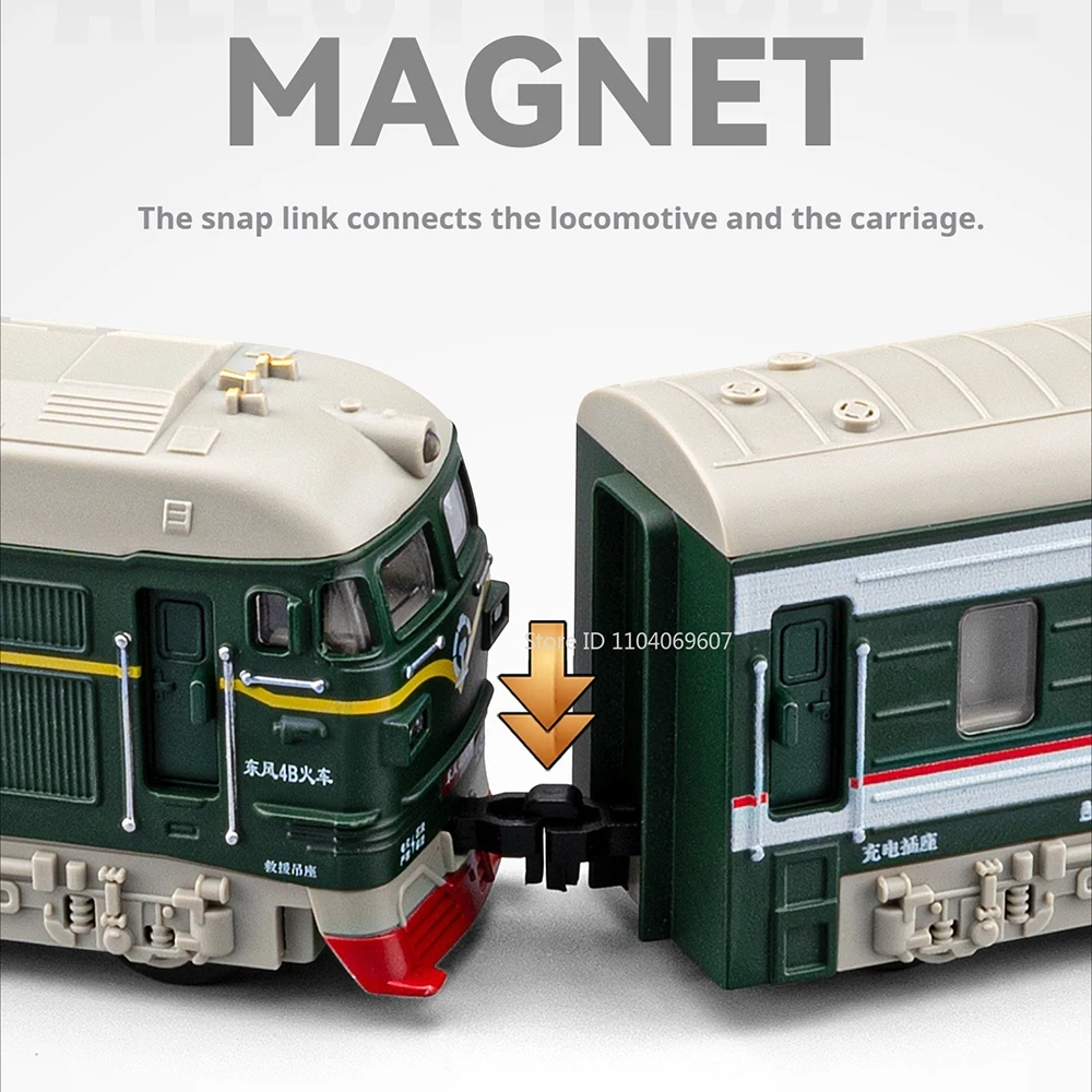 1:32 DF4B Pociąg Modele ze Stopu Zabawki Odlewane Auta z Światłem i Muzyką Miniaturowe Pojazdy Pociągi z Mechanizmem Przesuwnym Zabawki dla Maluchów Prezenty dla Dzieci