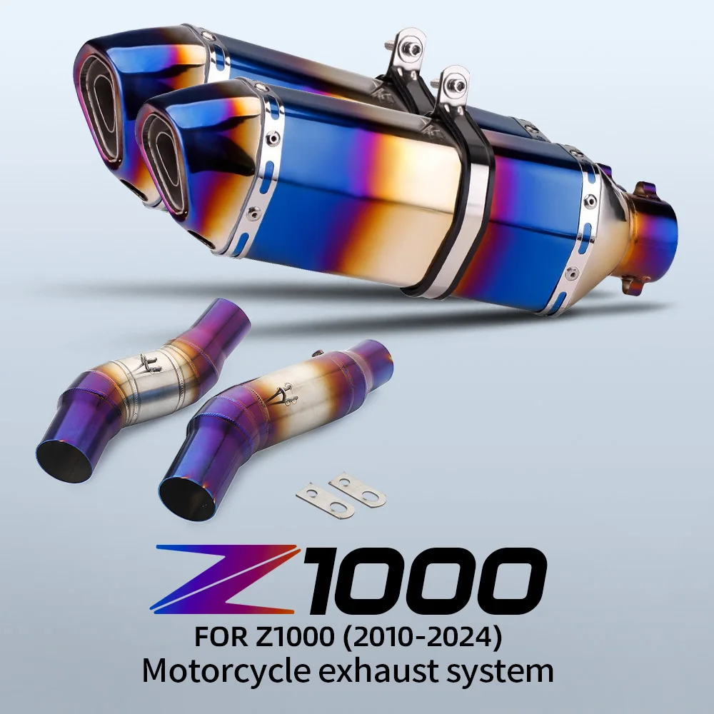 

Полная выхлопная система мотоцикла для ninjaZ1000 z1000 Z1, двойное выходное отверстие, под выхлопную трубу, среднее звено, скользящая на глушитель 51 мм