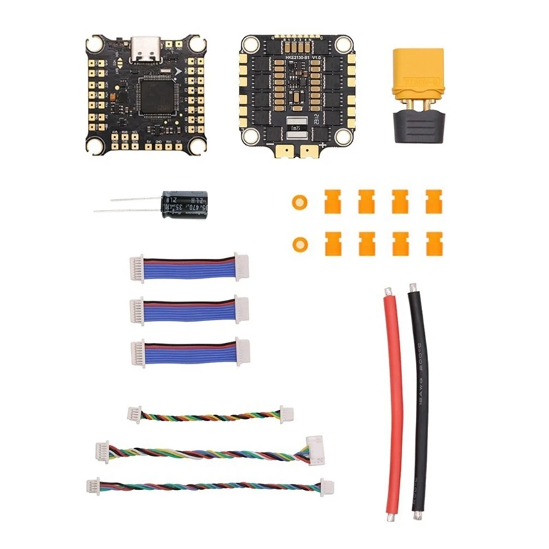 F4530 V2 Mini Flight Controller With 50A 8-Bit ESC Gyroscope Dual BEC Onboard LED Light For FPV Freestyle Racing Drone