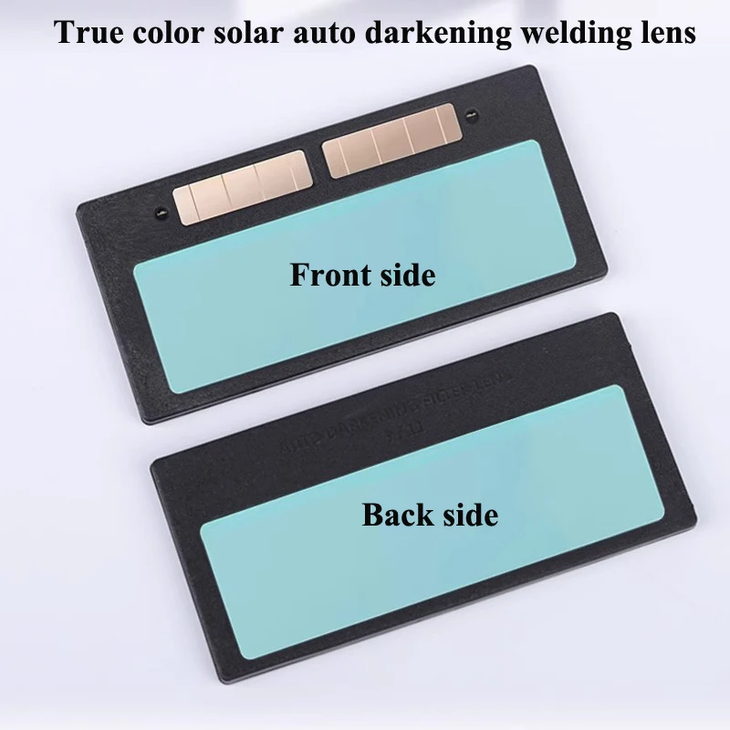 Lentille de soudage à obscurcissement automatique Din 3/11 fixe, lentille de soudage à énergie solaire, lentille de soudage couleur vraie, lentille de soudage 2x4 1/4 1 pièce