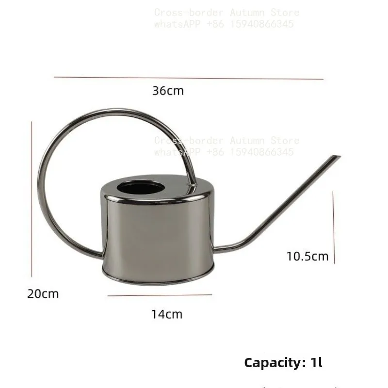 304 stainless steel long mouth gardening watering kettle household flower watering flower shower potted plant spray gardening