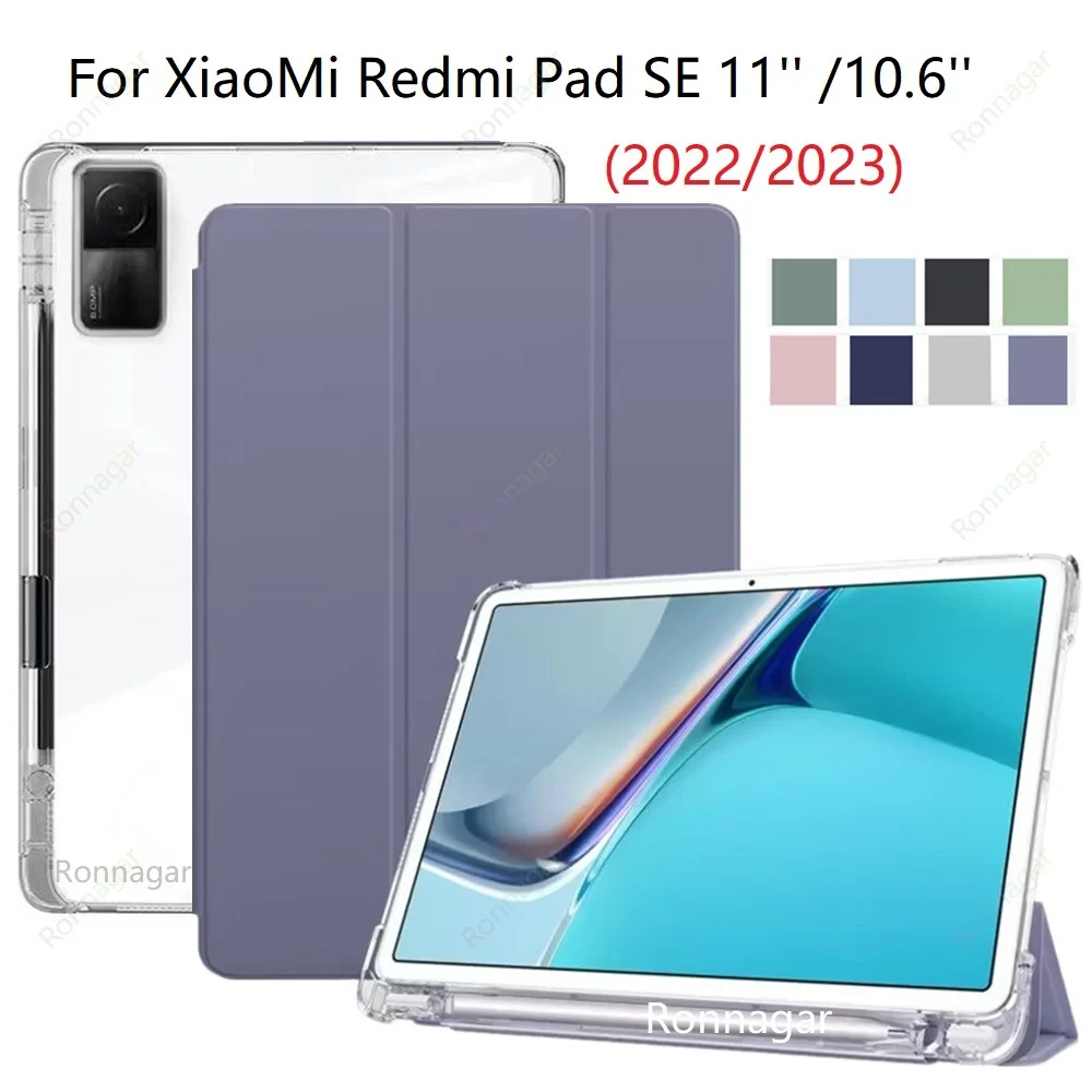 

Case for Xiaomi Redmi Pad SE 11 inch 10.6 inch tablet Cover Tri-folding Stand for Redmi Pad SE 11'' 2023 Cover Auto Wake Sleep