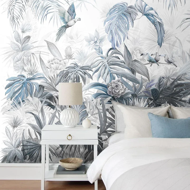 

Индивидуальные 3D-обои с тропическим ландшафтом Юго-Восточной Азии для гостиной, спальни, ресторана, фона за диваном, художественные 3D-обои для отеля