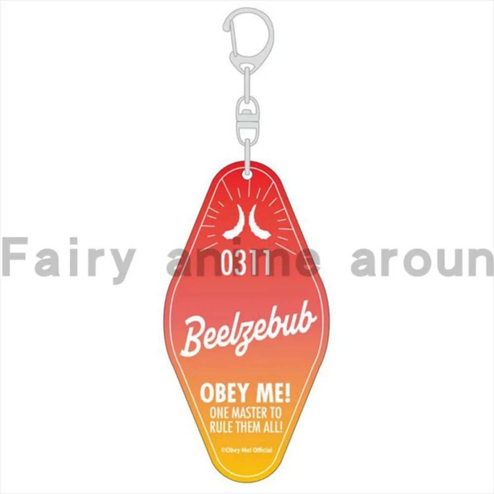 Game 2-Obey Me Keychain Doll Anime Asmodeus Belphegor Lucifer Mammon Leviathan Beelzebub Acrylic Keyring Pendant For Gift