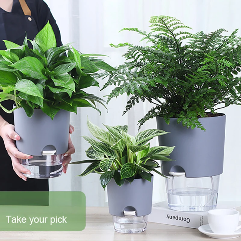 

A711/712 AS High Penetration Series Water Storage Lazy Flower Pot Indoor and Outdoor Self Watering Planters Balcony Planting Pot
