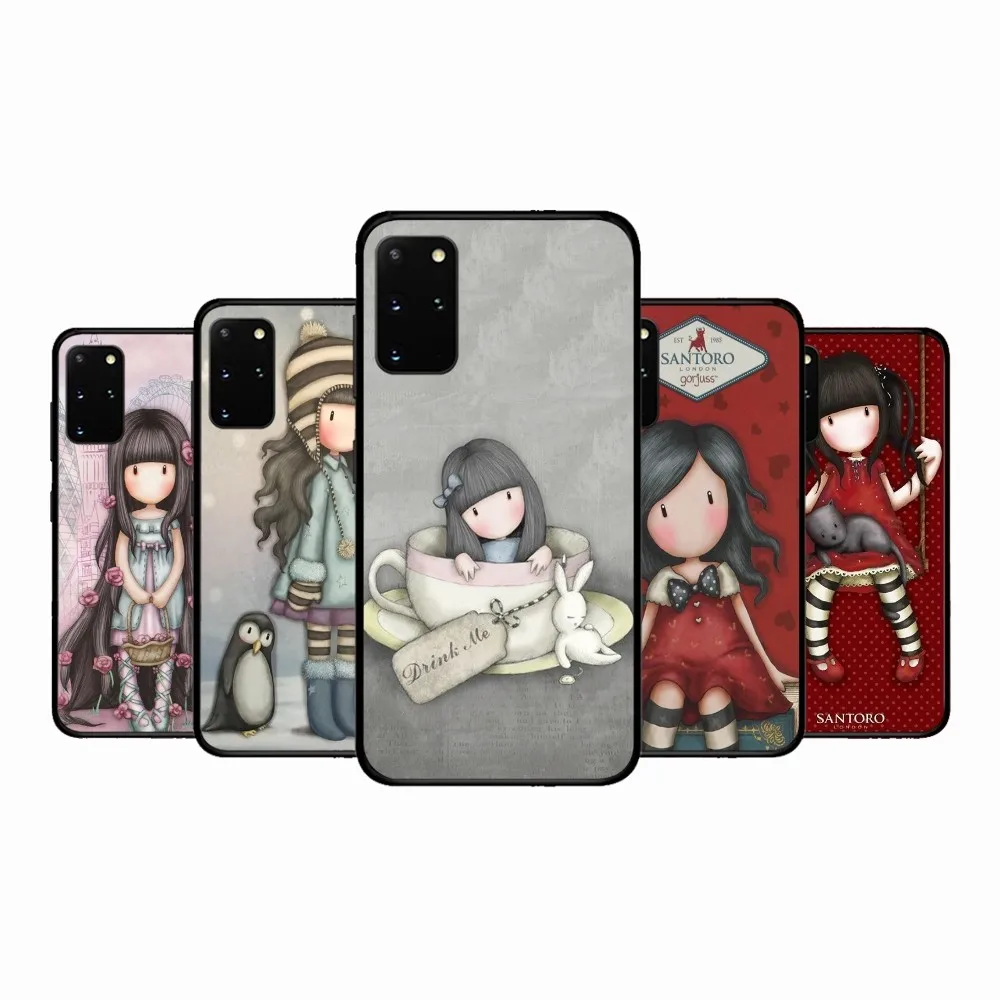 S-Santoro-Gorjuss Cute Cartoon Girl Phone Case For Samsung S 9 10 20 21 22 23 30 23plus lite Ultra FE S10lite Fundas