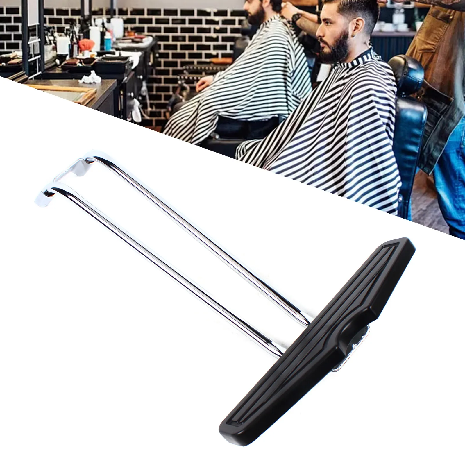 Salon Chair Foot Rest Footrest for Hydraulic Barber Chair Styling Salon Black 322*450*103mm