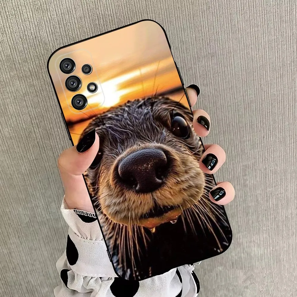 Cuteotter Lutra lutra  Phone Case For Samsung Galaxy A20,A21s,A22,A31,A32,A52,A53,A72,73,A80,A91 Soft Black Cover