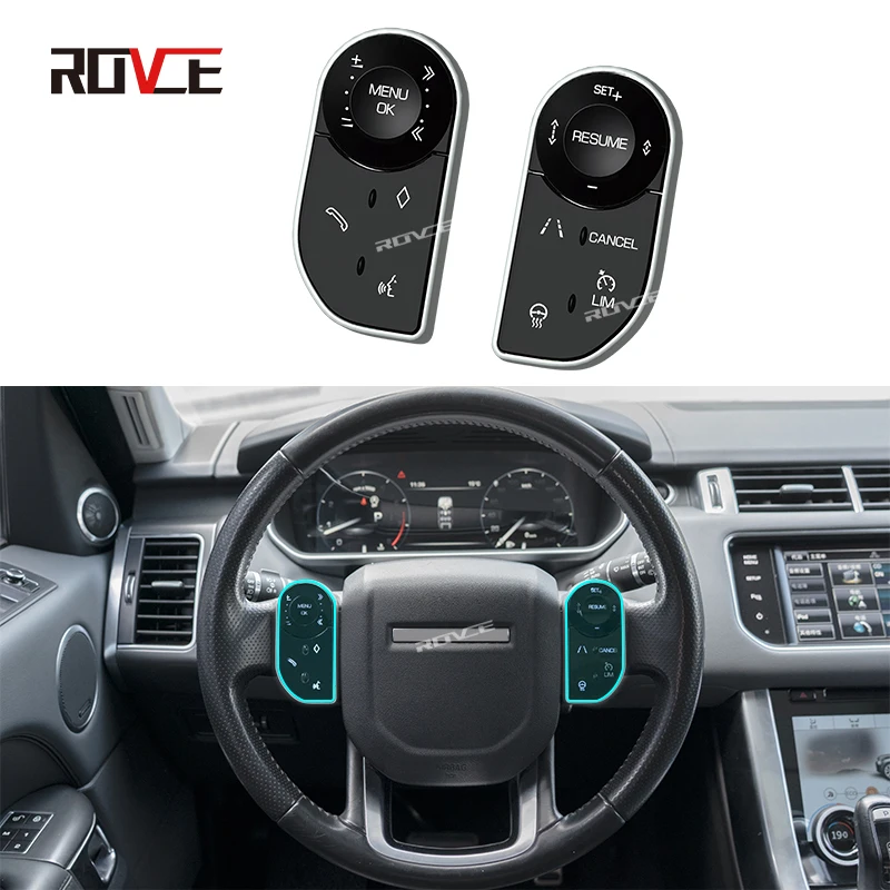 ROVCE Electric Window Switch Lifting Control Buttons Steering Wheel Touch Button for Range Rover Vogue L405 RR Sport L494 13-17