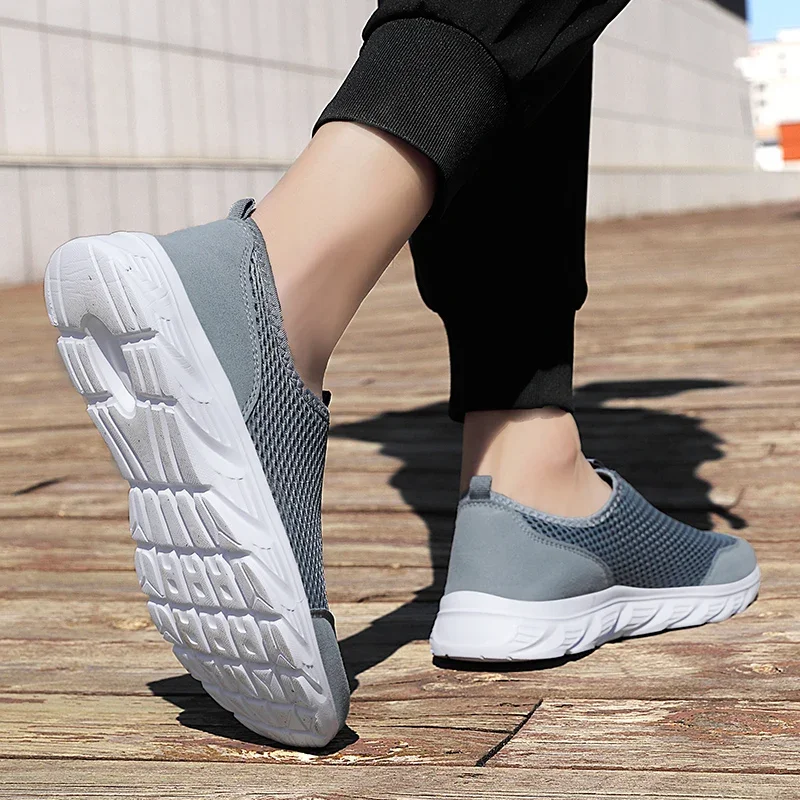 YRZL Herren-Sneaker, leicht, atmungsaktiv, Air-Mesh, lässige Laufschuhe, rutschfest, bequem, Slip-on-Sneaker für Herren – Detail 7
