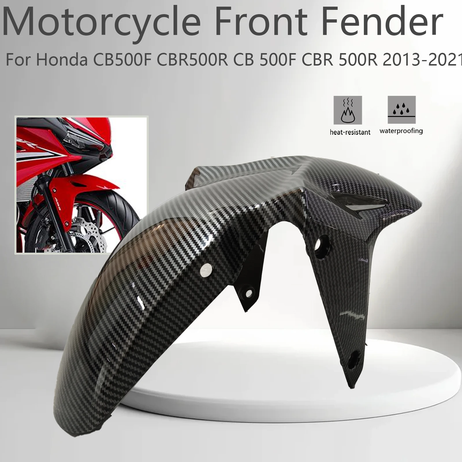 

For Honda CB500F CBR500R CB 500F CBR 500R 2013-2021 Motorcycle Accessories Front Mudguard front fender Splash Guard Fairing