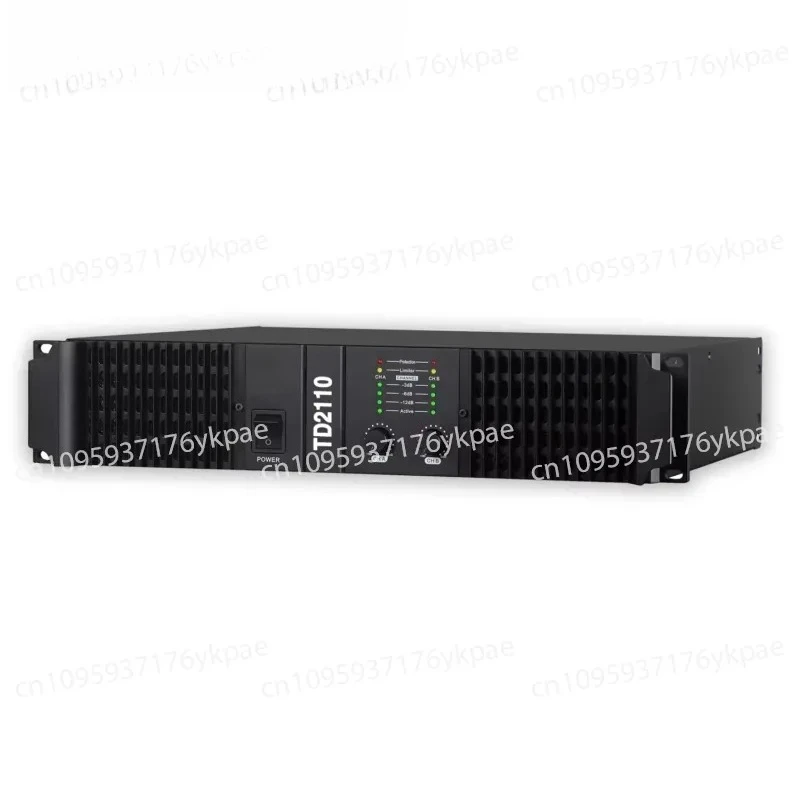 2 * 1100W Two-channel Class D Metal Power Amplifier with Impedance of 4/8 Ohms, Suitable for Professional Audio Church/KTV
