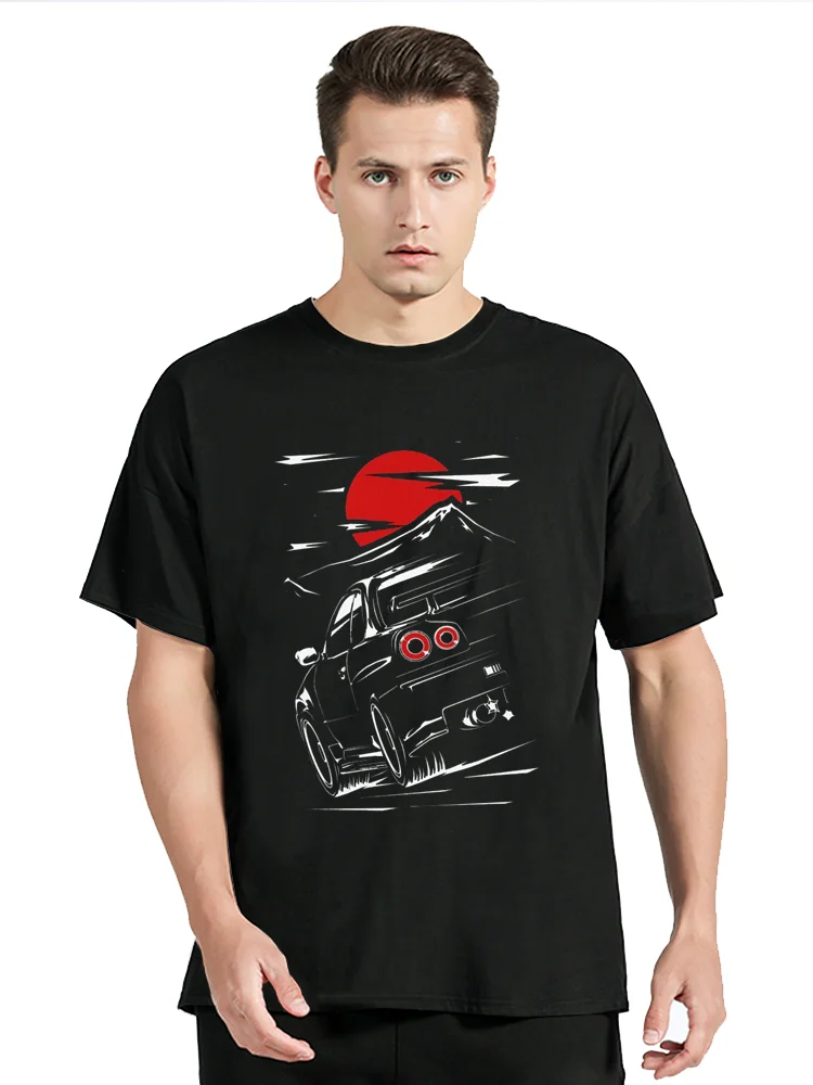 

JDM Car T Shirt Anime Tshirt Men Cotton T-Shirt New Men Clothing Oversized Graphic Tees Tops