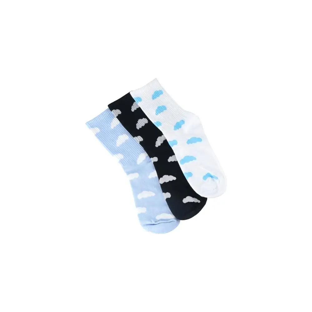 Sports Comfortable Cotton College Style Socks Blue Sky Ins Style Clouds Korea Style Women Socks Female Hosiery Mid-tube Socks