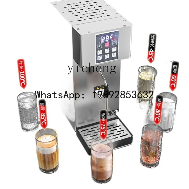 S5  Fixed Temperature Steam Water Boiler Commercial Double-Head Steam Engine Heating Milk Frother